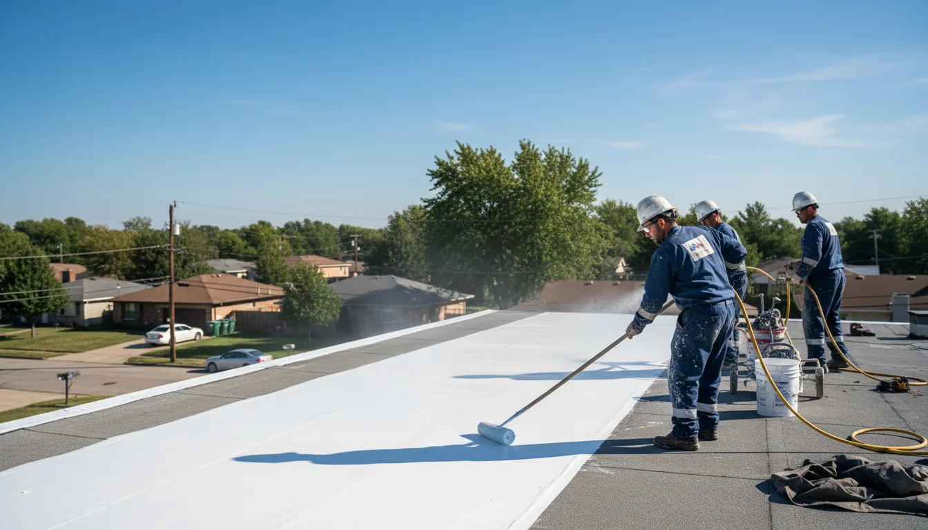Commercial roof coating in Harrold, TX near me